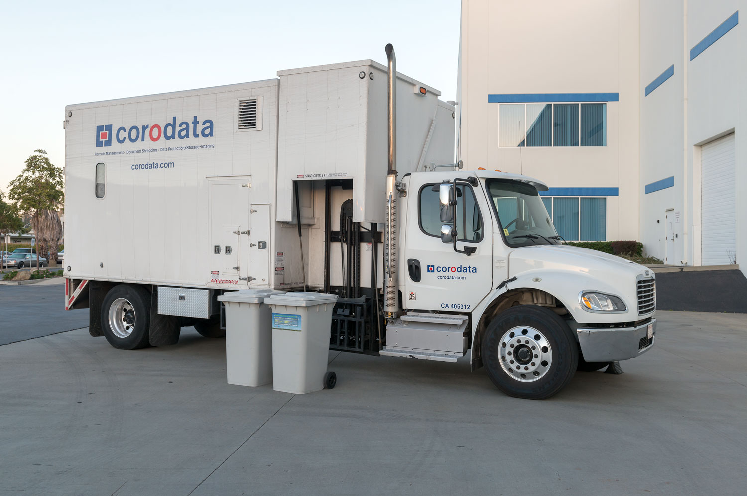 corodata shredding truck